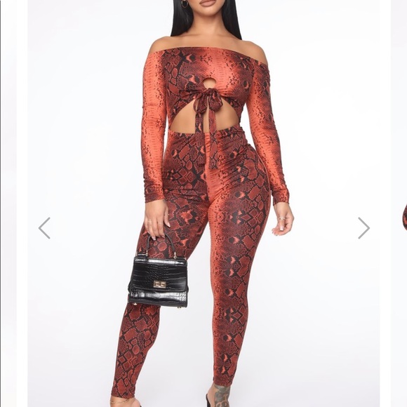 snakeskin jumpsuit fashion nova